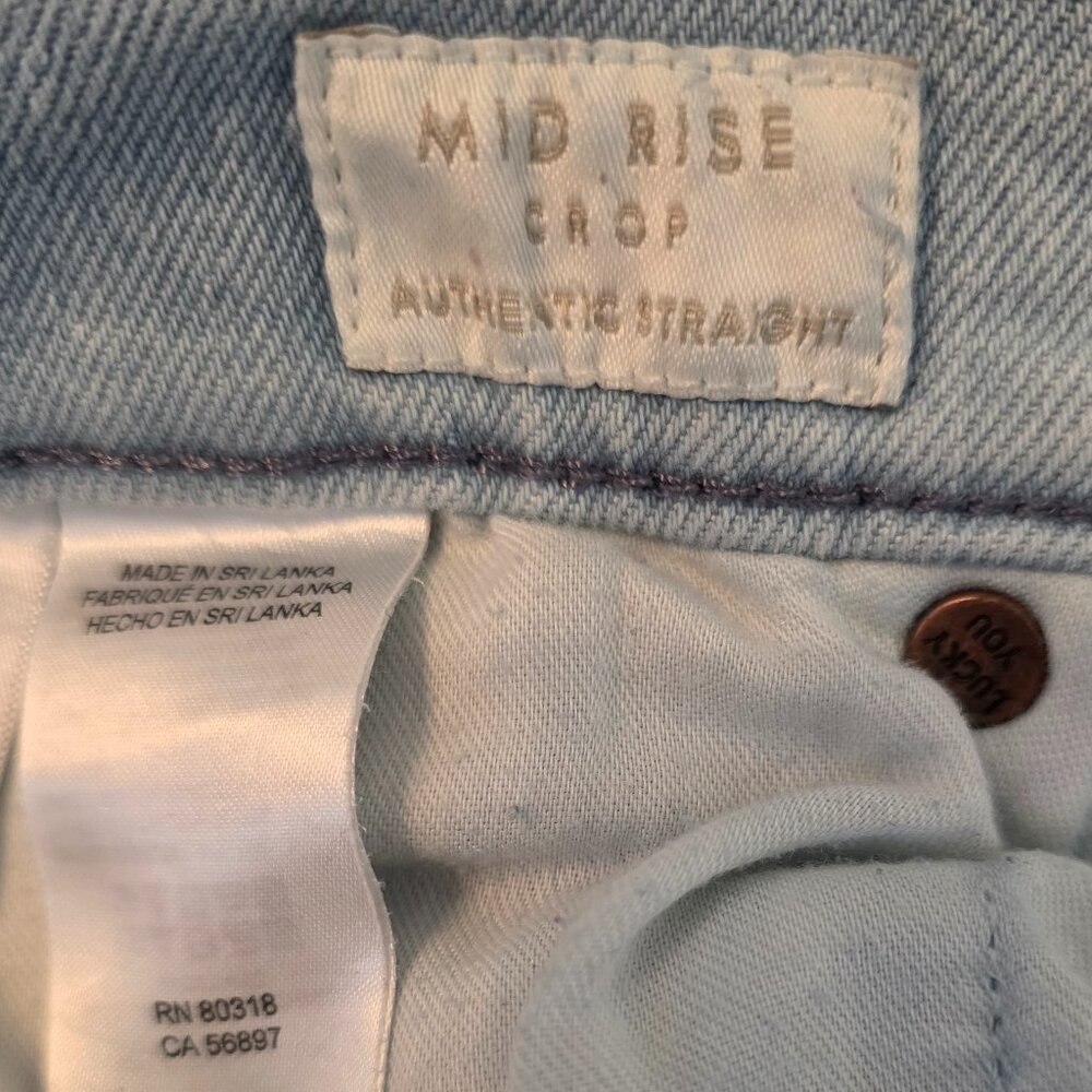 Lucky Brand Women's Mid Rise Crop Fade Denim Jeans, Size 2/26 - Picture 11 of 11